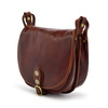 Small Leather Messenger Bag for Women in Retro Style