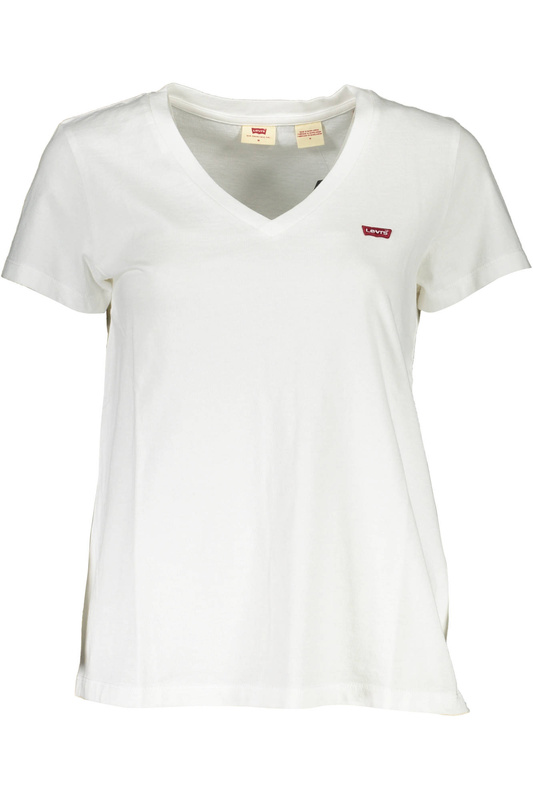 LEVI&#39;S WHITE WOMAN SHORT SLEEVE T-SHIRT