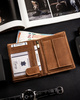 Men's genuine leather wallet Wild ANIMALS N4-CHM FISH