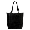 Leather suede women's shopper bag by Patrizia