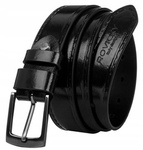 Men's leather elegant belt for trousers Rovicky