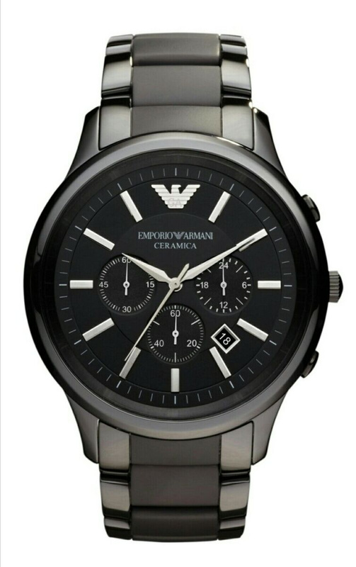 Herrenuhr mit Keramikarmband EMPORIO ARMANI