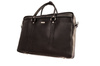 Black leather shoulder laptop bag KILBRIDGE