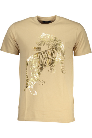 CAVALLI CLASS HERREN-KURZÄRMELIGES T-SHIRT BEIGE