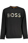 HUGO BOSS MAN BLACK SWEATSHIRT WITHOUT ZIP