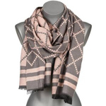 Pink Large Women's Cotton Warm Tassel Scarf AX-98