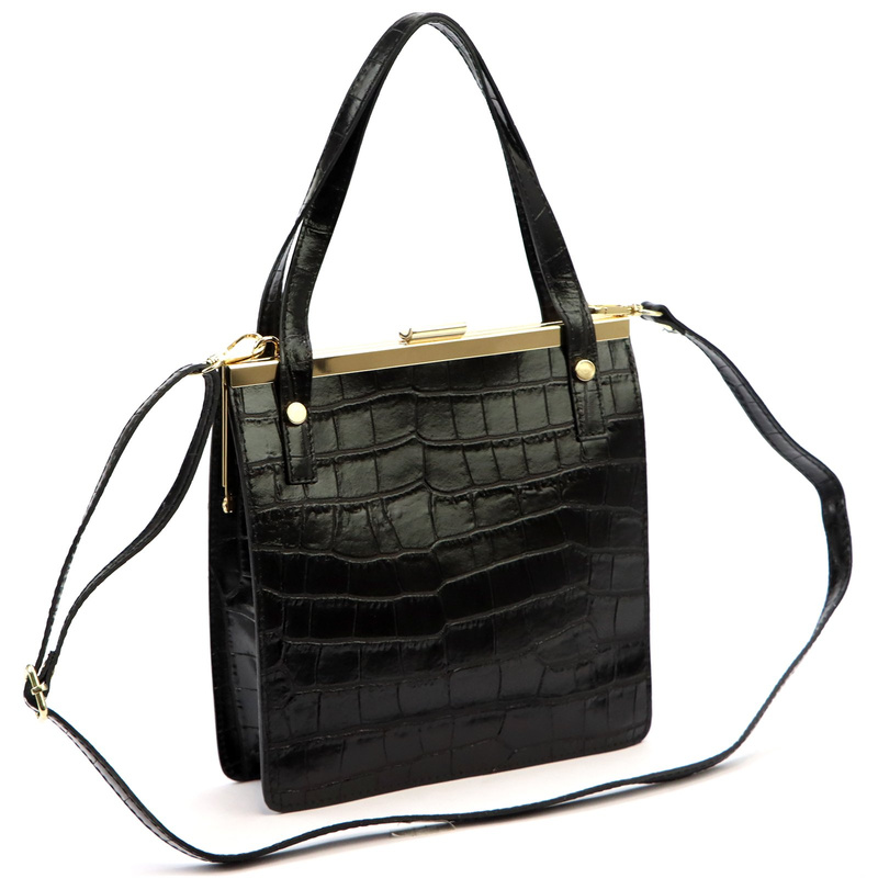 Damen Echtleder Handtasche Luka 19-90 CROCO