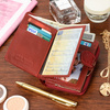 Red Julia Rosso women's leather wallet vertical RFID F59.