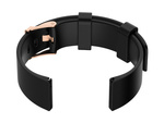 U15 rubber watch strap - black/rosegold - 22mm