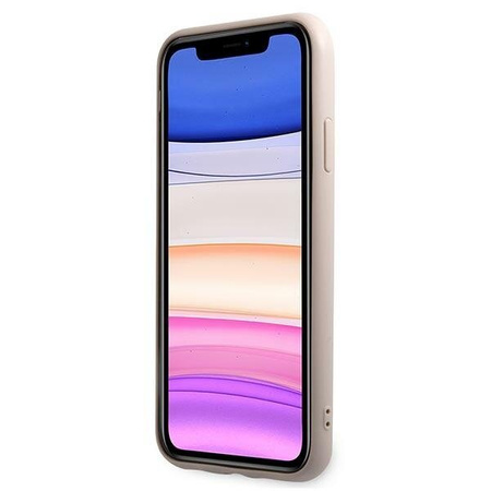 Guess GUHCN61G4GLPI iPhone 11 6,1" / Xr różowy/pink hard case 4G Stripe Collection