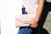 Beltimore powder pink M78 lacquered clutch bag with strap elegant Beltimore powder pink