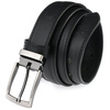 Beltimore A75 men's wide black leather trouser belt : Colors - black, Strap size - r.100-115 cm