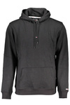 TOMMY HILFIGER MEN&#39;S BLACK ZIPLESS SWEATSHIRT