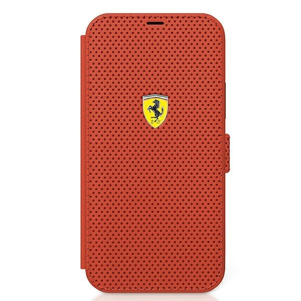 Ferrari FESPEFLBKP12LRE iPhone 12 Pro Max 6,7" czerwony/red book On Track Perforated