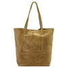 Leather suede women's shopper bag by Patrizia