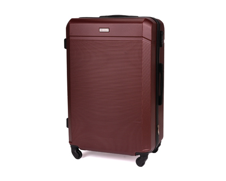 Solier Hartschalen Koffer Trolley 4 Rollen Reisekoffer Teleskopgriff und Kombinationsschloss ABS STL946 (Rosa Gold, L)