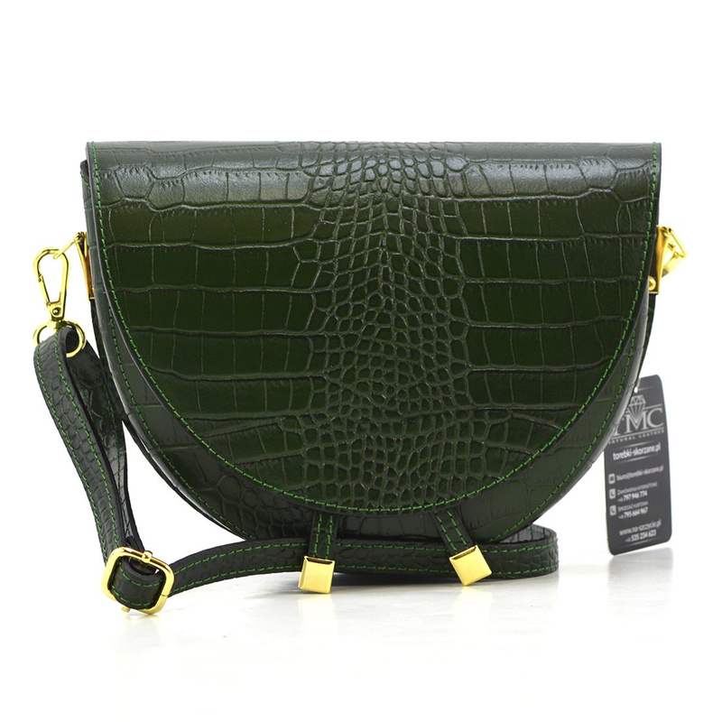 Women's crocodile leather crossbody bag