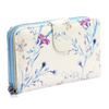 Women's roomy wallet with flowers in eco leather by Eslee