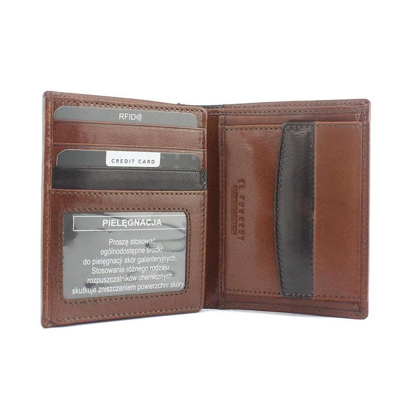 Men's genuine leather wallet EL FORREST 552-63 RFID