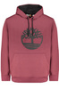 TIMBERLAND MEN&#39;S RED ZIP-UP SWEATSHIRT