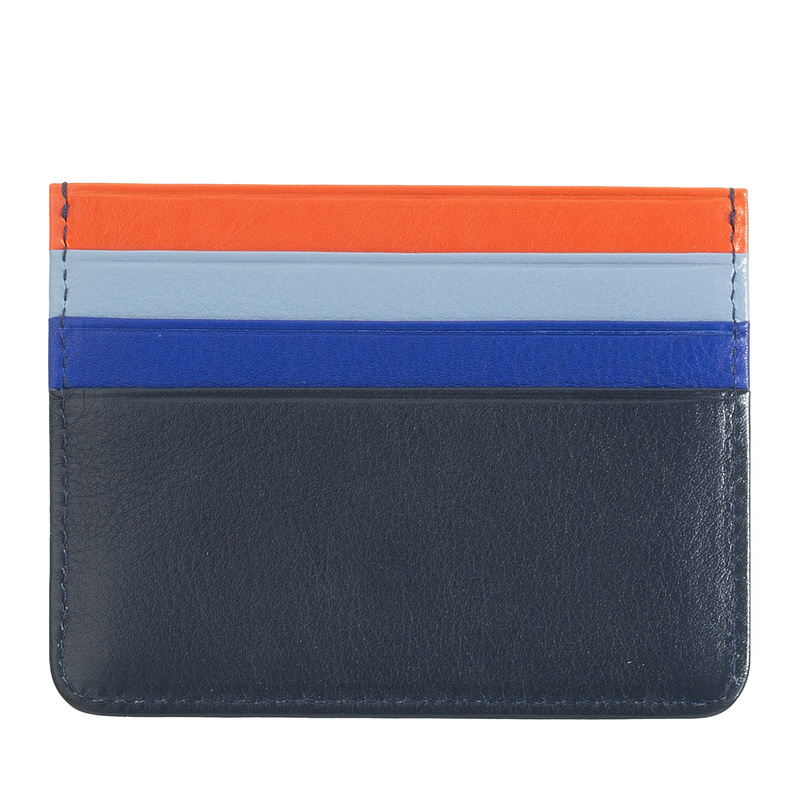 Credit card holder multicolor by DUDU made in soft calfskin Nappa leather with 6 pockets. Ultra slim design, only 4 mm, and unique lightness