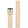 U27 rubber watch strap - cream/black - 22mm