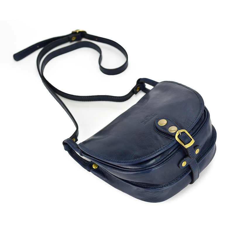 Small Leather Messenger Bag for Women in Retro Style