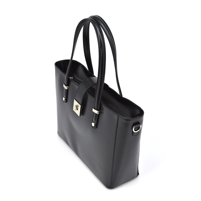 Large women's shopper bag, perfect for work, leather