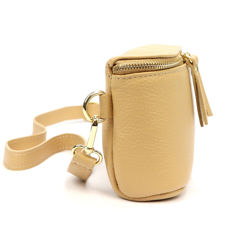 Women's elegant leather waist bag crossbody bag