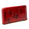 Large patent leather women's wallet with butterflies Gregorio