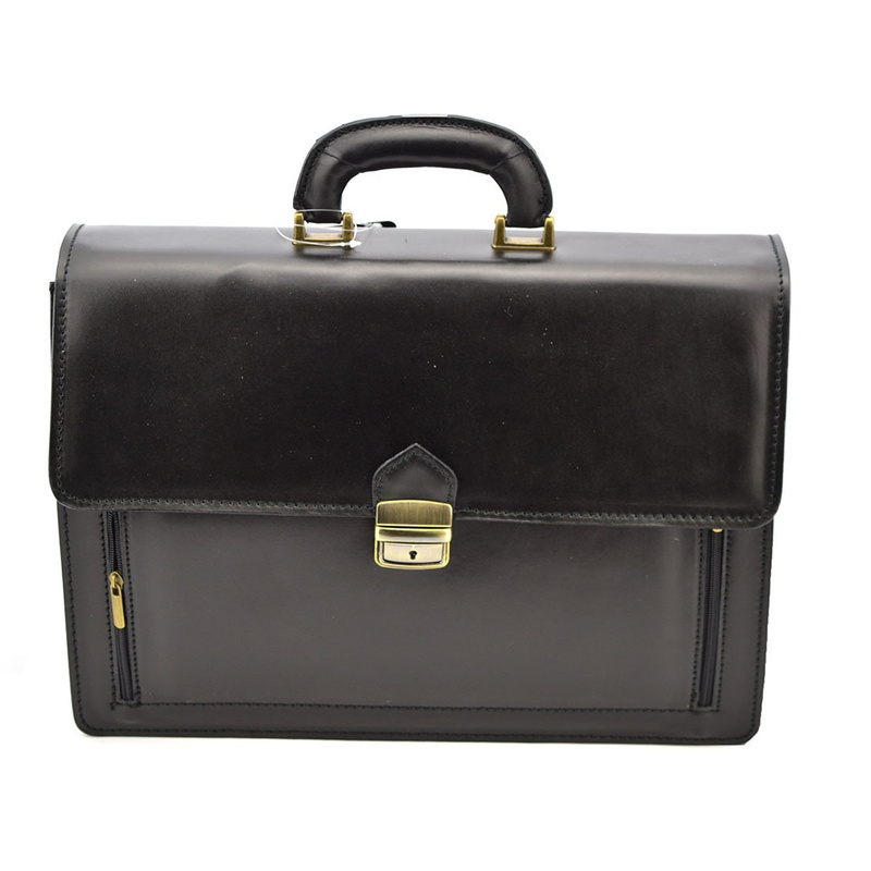 Large men's briefcase leather briefcase Vera Pelle