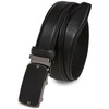 Men's leather belt buckle automatic black Beltimore A07 : Colors - black, Strap size - r.100-115 cm