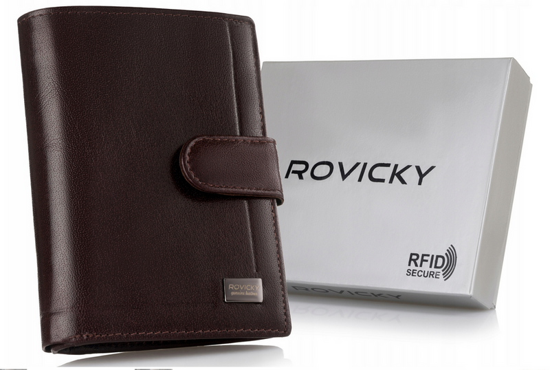 Portfel skórzany RFID ROVICKY PC-101L-BAR