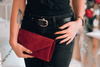 Rote Damen Clutch Handtasche Klein Baltimore W19