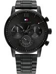 Schwarze elegante Herrenuhr von TOMMY HILFIGER