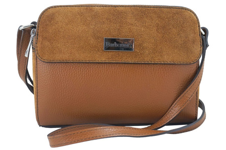 Torebki skórzane crossbody - Brązowa jasna 