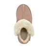 Comfortable women's leather slippers with fur