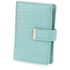 Leather case for documents cards cover natural leather business card holder turquoise M32