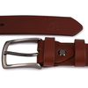 Beltimore leather men's brown narrow belt E16 : Colors - brown, beige, Strap size - r.110-125 cm