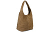 Italienische Handtasche Tasche Leder Wildleder Natural Mustard U35