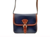 navy blue + brown