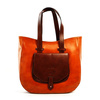 Leather shoulder bag large women's shopperbag