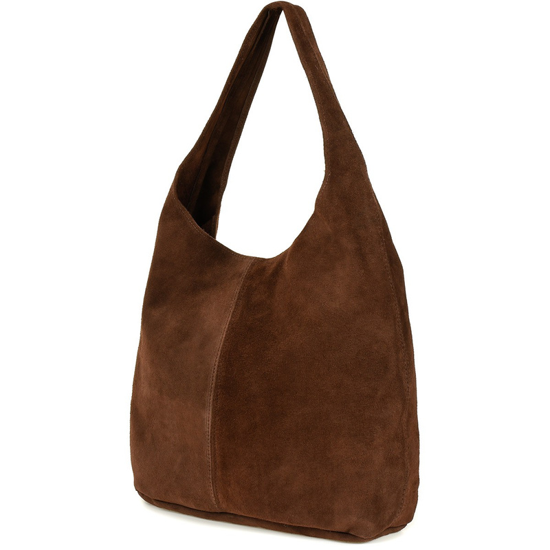 Italienische Handtasche Tasche Leder Wildleder Natural Mustard U35