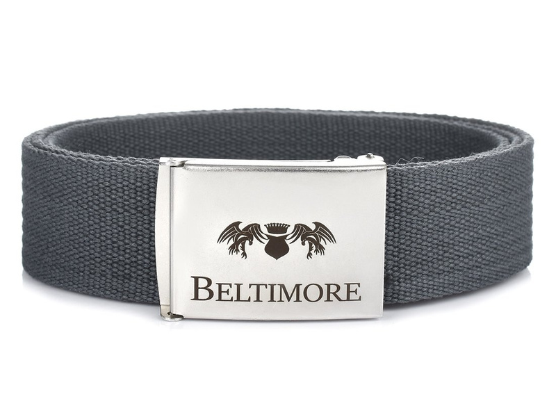 Beltimore gray long sultry belt F79 : Colors - gray, silver, Strap size - r.105-120 cm