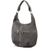 Grey Vera Pelle Suede A4 Leather Handbag Bag K51