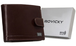 Men's genuine leather wallet Rovicky CPR-022-BAR RFID