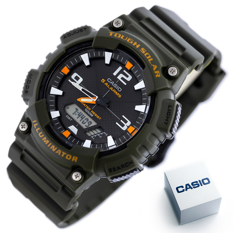 ZEGAREK MĘSKI CASIO AQ-S810W-3AV (zd044k) - SOLAR POWERED + BOX