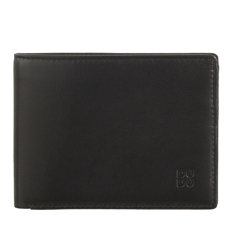 Small mens wallet Colorful Caprera by DUDU RFID blocking made in genuine nappa leather, suitable for dollars, with credit card pockets.