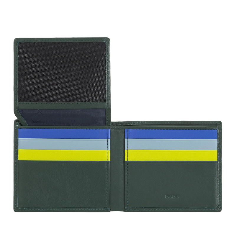 Small man's multi-colour soft leather RFID wallet with many credit cards pockets by DUDU. New innovative wallet by Colorful collection only on Dudubags