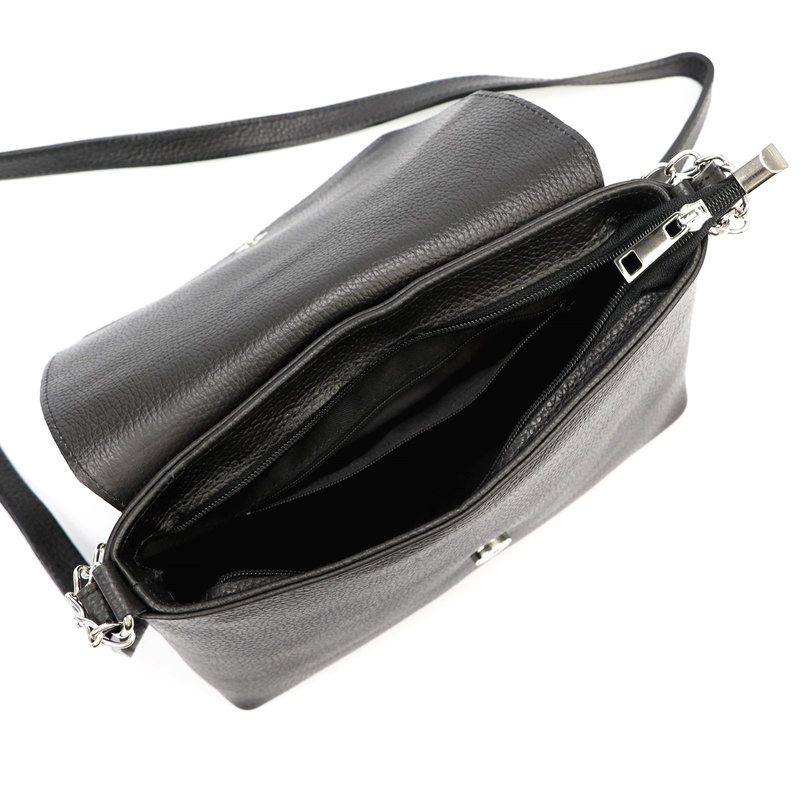 Women's Urban Leather Messenger Bag with Chain